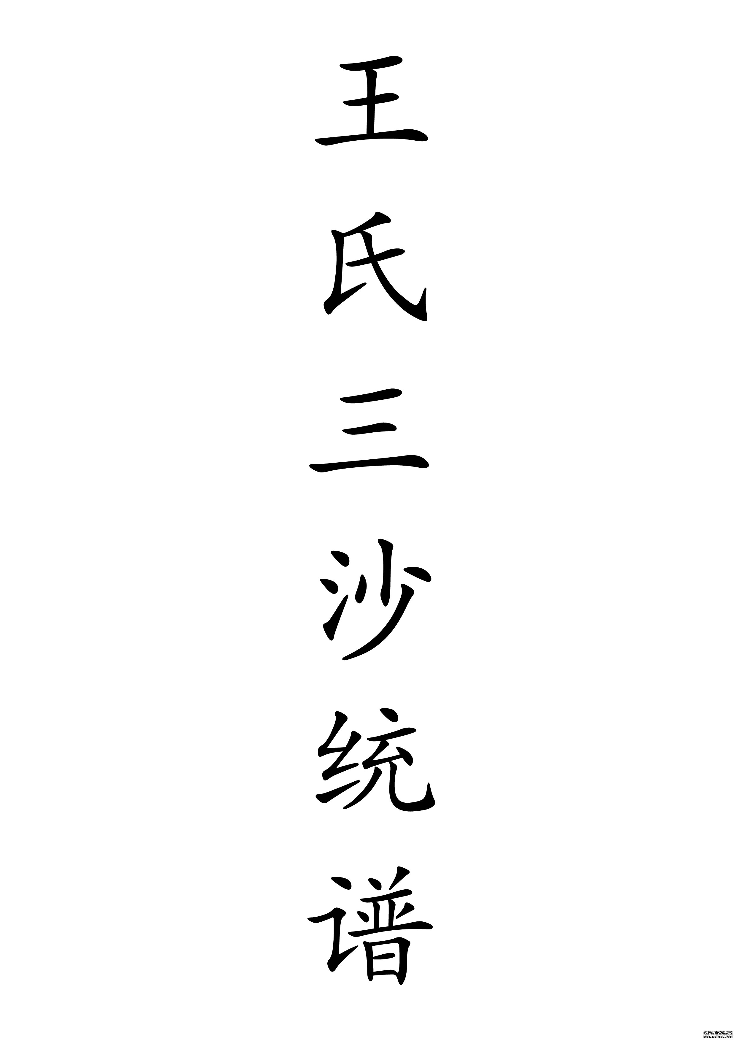 T-0046王氏三沙統譜